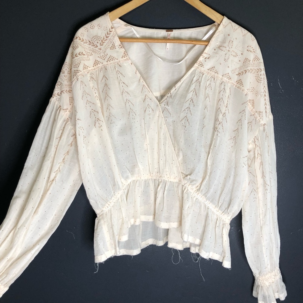 Sheer Free People Sinched Top - Picture 5 of 8